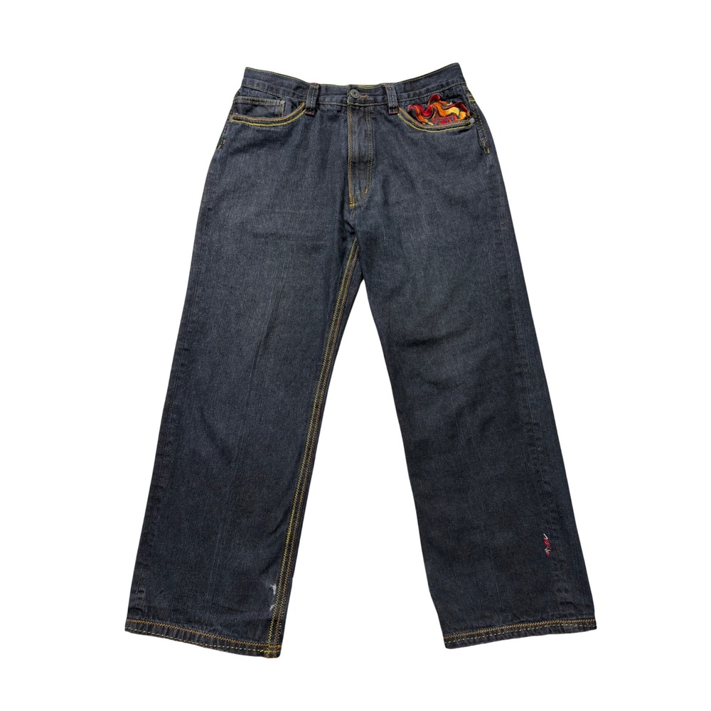 Y2K COOGI Embroidered‎ Wide Leg Jeans – W40 L34